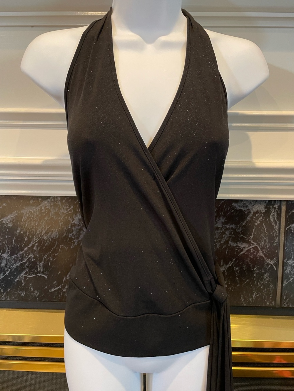 Agaci Too Shimmery Halter Top